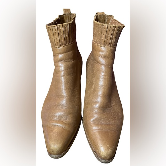 Vince Women’s Eclland Caramel Leather Chelsea Booties Size US 8/EUR 38 - Picture 3 of 6